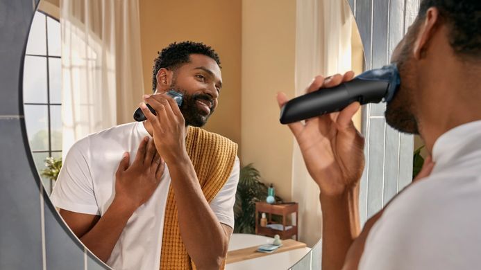 Триммер Philips Series 5000 для бороды и усов, акум., сталь, черный