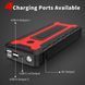 Портативний зарядний пристрій 16000 mAh, запуск двигуна 2000 A, QC 18 Вт, чорний