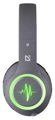 Навушники Defender FreeMotion B571 Bluetooth LED, Gray (63571) (6918549) 63571 фото