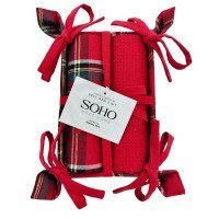 Кухонний текстиль SOHO Наб. руш. 40*60см бавовна 100% Sell Red хліб. 2 шт.