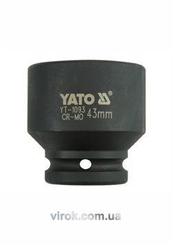 Головка торцева ударна 6-гранна YATO : квадрат 3/4", М= 43 мм, L= 57 мм