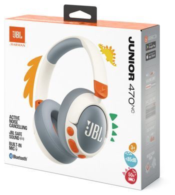 Навушники JBL JR470NC White (JBLJR470NCWHT) (7065598) JBLJR470NCWHT фото