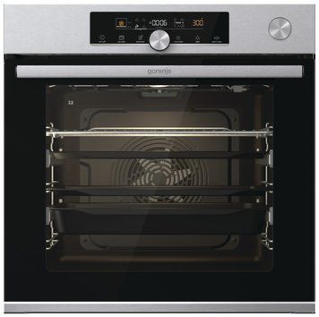 Gorenje Духова шафа електрична, 77л, A+, пара, приготув. на декількох рівнях, дисплей, нерж (363517) BSA6747A04X фото