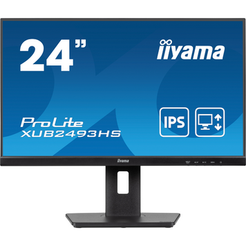 23.8" 16:9 IPS РК монітор, 1920х1080, 0,5 мс (MPRT), 100 Гц, Adaptive Sync, 1xHDMI 1.4/1xDP 1.2, HAS IIYAMA XUB2493HS-B6 3724867 фото