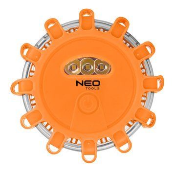 Дорожная сигнальная лампа NEO TOOLS 99-128, 12+3 LED, 5 режимов, магнит