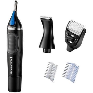 Remington Триммер Nano Series Lithium для носа и ушей, ААx1, насадок-4, сталь, черно-синий