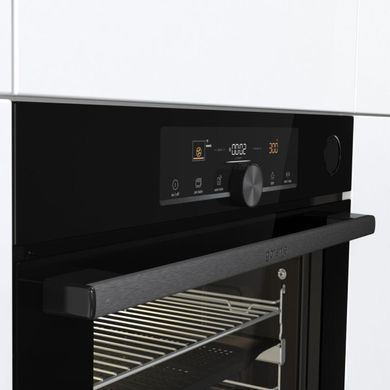 Gorenje Духовой шкаф электрический, 77л, A+, пар, дисплей, 300 &deg;C, Wi-Fi, черный BSA6747A04BGWI фото