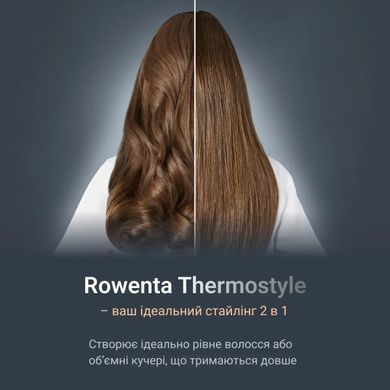 Випрямитель Rowenta Thermostyle, темп.режимов-5, 150-230С, дисплей, ионизация, керамика, титан, черно-серый SF7120E0 фото