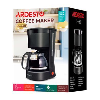 Кавоварка крапельна ARDESTO YCM-D060, 0.6л, мелена, сріблясто-чорний (354620) YCM-D060 фото