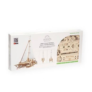 Деревянный механический 3D конструктор Ugears Тримаран Мерихобус (70059) dt_93589 фото
