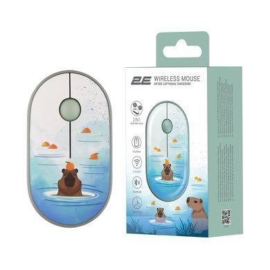 2E Мышь MF300 CAPYBARA:TANGERINE Silent WL BT, зеленый 2E-MF300WCAPIBARAGN фото