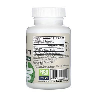 Мастикова смола, Mastic Gum, Jarrow Formulas, 60 рослинних капсул