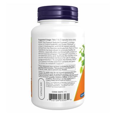 Diet Support - 120 vcaps Now Foods / Поддержка диеты (Термогенный комплекс)