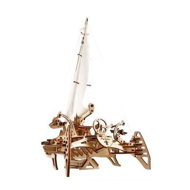 Деревянный механический 3D конструктор Ugears Тримаран Мерихобус (70059) dt_93589 фото