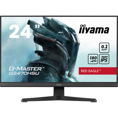 23.8" 16:9 IPS РК ігровий монітор, 1920х1080, 0,2 мс (MPRT), 180 Гц, Adaptive Sync, 1xHDMI 1.4/1xDP IIYAMA G2470HSU-B6 3726839 фото