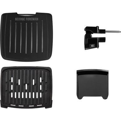 Russell Hobbs Гриль George Foreman прижимний Immersa Medium, 1300Вт, темп. режимів-1, з`ємні пластини, метал, пластик, чорний (382665) 28310-56 фото