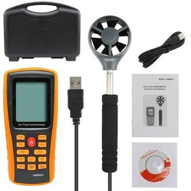 Анемометр професійний USB 0,3-45 м/с, 0-45 &deg;C BENETECH GM8902X
