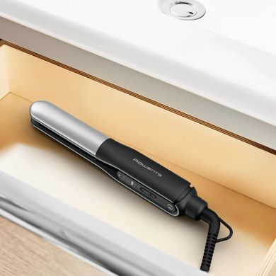 Випрямитель Rowenta Thermostyle, темп.режимов-5, 150-230С, дисплей, ионизация, керамика, титан, черно-серый SF7120E0 фото