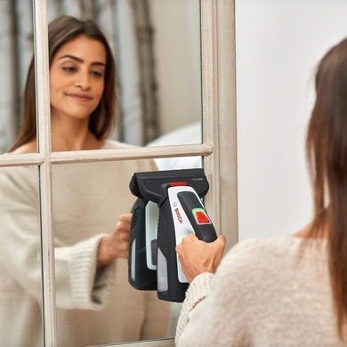 Bosch Пилосос GlassVAC, акумуляторний, для миття вікон, 3.6*2 Ач, контейнер 0.1 Л, 0.7 кг, +насадки і пульв. (298595) 0.600.8B7.000 фото