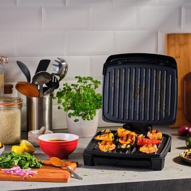 Russell Hobbs Гриль George Foreman прижимний Immersa Medium, 1300Вт, темп. режимів-1, з`ємні пластини, метал, пластик, чорний (382665) 28310-56 фото