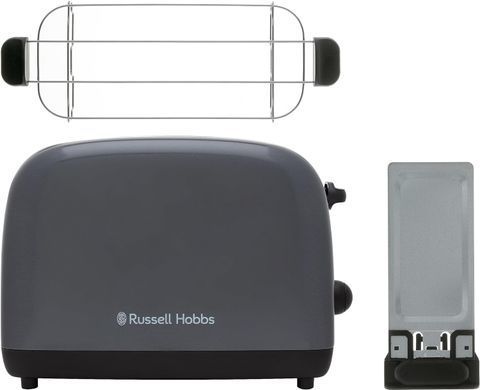 Russell Hobbs Тостер Colours Plus, 1600Вт, нержав., підігрів,разморозка, сірий (370489) 26552-56 фото