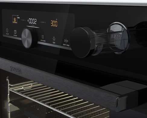 Gorenje Духовой шкаф электрический, 77л, A+, пар, дисплей, 300 &deg;C, Wi-Fi, черный BSA6747A04BGWI фото