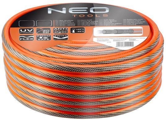 Neo Tools Шланг садовий Professional, 1/2", 30м, 6 шарів, до 30 Бар, -25&hellip;+60&deg;C (324957) 15-841 фото