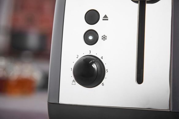 Russell Hobbs Тостер Colours Plus, 1600Вт, нержав., підігрів,разморозка, сірий (370489) 26552-56 фото