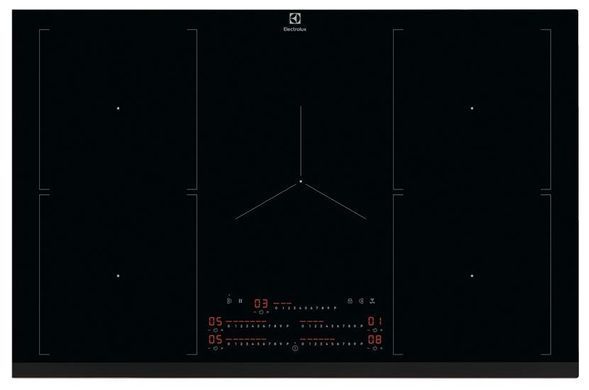 Electrolux Варочная поверхность индукционная, 78см, расширенная зона, Hob2Hood, черный EIV84550 фото