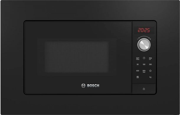 Bosch Вбудовувана мікрохвильова піч BFL623MV3 - 20л./800Ватт/дисплей/чорний (345642) BFL623MC3 фото