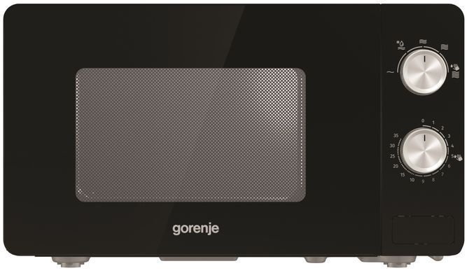 Gorenje Мікрохвильова піч, 20л, міх. управл., 800Вт, чорний (310075) MO20E1B фото