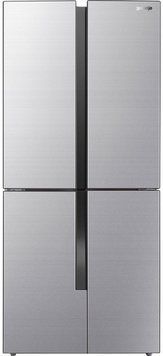 Gorenje Холодильник SBS, 182х64х80см, 4 дв., 265(129)л, А++, Инвертор , Зона св-ти, Внутр.дисплей, поворотный ледог-р, нерж NRM8182MX фото