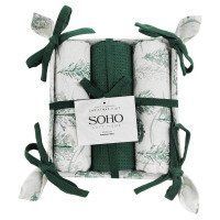 Кухонний текстиль SOHO Наб. руш. 40*60см бавовна 100% Christmas хліб. 3 шт.