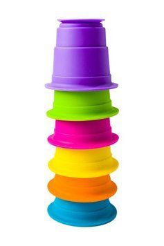 Тактильная игрушка Fat Brain Toys Suction Kupz Мягкие чашки 6 штук (FA183-1) dt_9458 фото