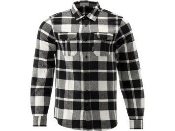 Сорочка фланелева біло-чорна, YATO розм. 2XL/ 82см х 62см,100%-бавовна