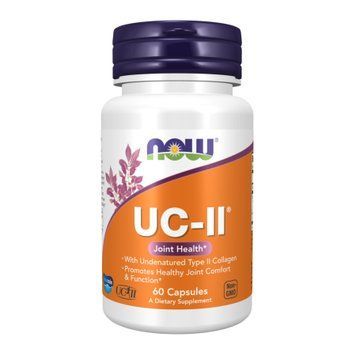 Коллаген второго типа для суставов Now Foods (UC-II) 60 вегетарианских капсул