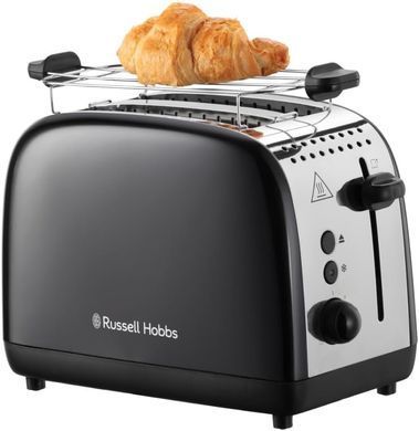 Russell Hobbs Тостер Colours Plus, 1600Вт, нержав., підігрів,разморозка, чорний (370490) 26550-56 фото
