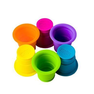 Тактильна іграшка Fat Brain Toys Suction Kupz М'які чашки 6 штук (FA183-1) dt_9458 фото