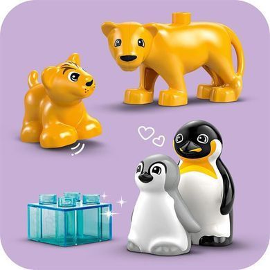 Конструктор LEGO DUPLO Семейства диких животных: пингвины и львы 10 деталей (10442)