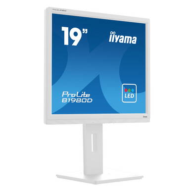 19 "5: 4 TN LCD Monitor, 1280x1024, 60 Гц, 5 мс, 1xvga/1xdvi, HAS, белое тело IIYAMA B1980D-W5 3702793 фото