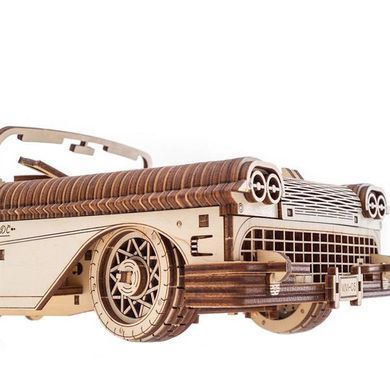 Дерев'яний механічний 3D конструктор Ugears Кабріолет мрії VM - 05 (70073) dt_93595 фото