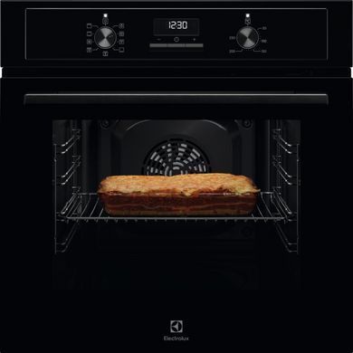 Electrolux Духовой шкаф электрический, 65л, A, дисплей, конвекция, черный EOF3H40BK фото