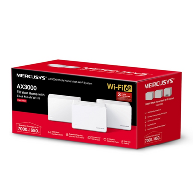 Домашня Mesh Wi-Fi система Mercusys(3шт у комплекті) MERCUSYS Halo H80X(3-pack)