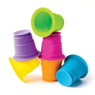 Тактильна іграшка Fat Brain Toys Suction Kupz М'які чашки 6 штук (FA183-1) dt_9458 фото