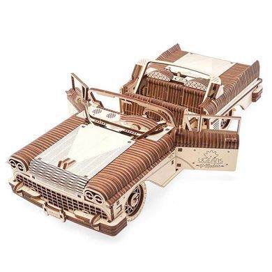 Дерев'яний механічний 3D конструктор Ugears Кабріолет мрії VM - 05 (70073) dt_93595 фото