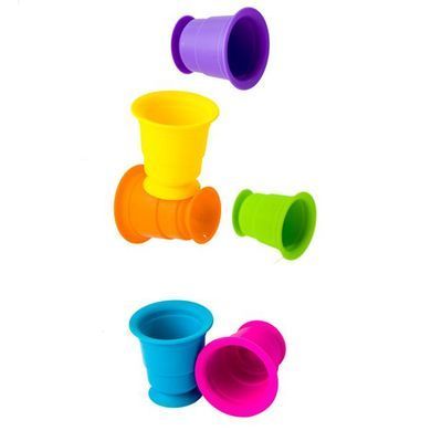 Тактильна іграшка Fat Brain Toys Suction Kupz М'які чашки 6 штук (FA183-1) dt_9458 фото