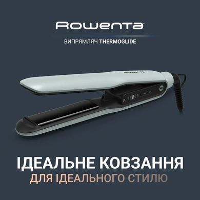 Випрямляч Rowenta Thermoglide, темп.режимів-5, 150-230С, іонізація, титан, світло-зелений (389528) SF5120E0 фото