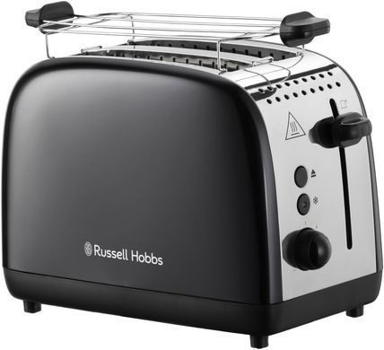Russell Hobbs Тостер Colours Plus, 1600Вт, нержав., підігрів,разморозка, чорний (370490) 26550-56 фото