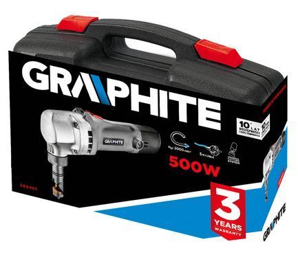 Ножиці по металу GRAPHITE 59G401, потужність 500 Вт, різання до 1,6 мм 59G401 фото