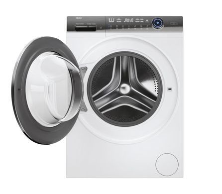 Haier Пральна машина фронтальна, 12кг, 1400, A+++, 60см, дисплей, пара, інвертор, люк чорний, прямий привід, білий (386207) HW120-B14979EUG фото